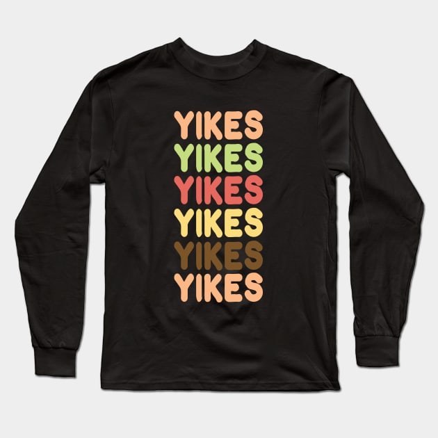 Yikes Burger with Cheese Long Sleeve T-Shirt by RadicalLizard